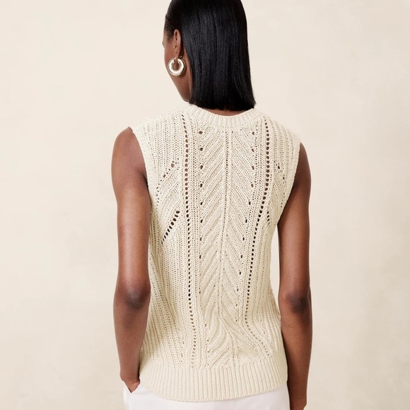 *LOT OF 2*  KNITTED VEST   BANANA REPUBLIC JANETTE COTTON SWEATER TANK sz s - Picture 3 of 15